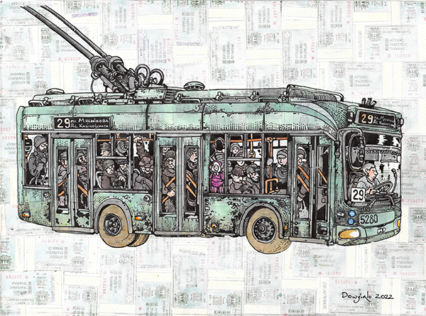 Рисунок троллейбуса №29.
